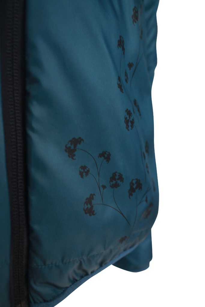 Refreshful SilkWool Jacket Women Flower Reverse