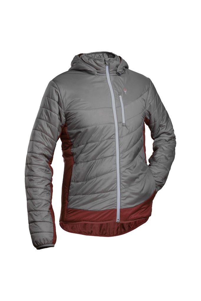 Refreshful SilkWool Jacket Men Grey/Cherry