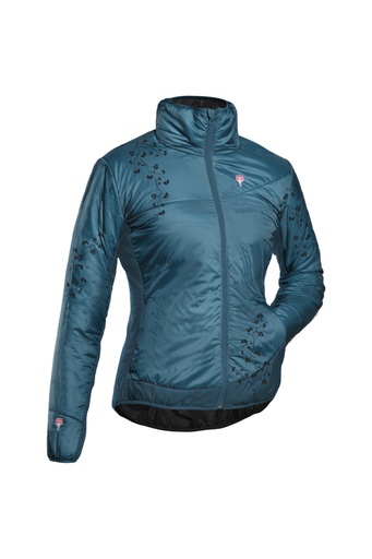 Refreshful SilkWool Jacket Women Flower Reverse