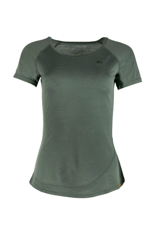 WoodWool T-Shirt Lady Burnham Bayberry Green