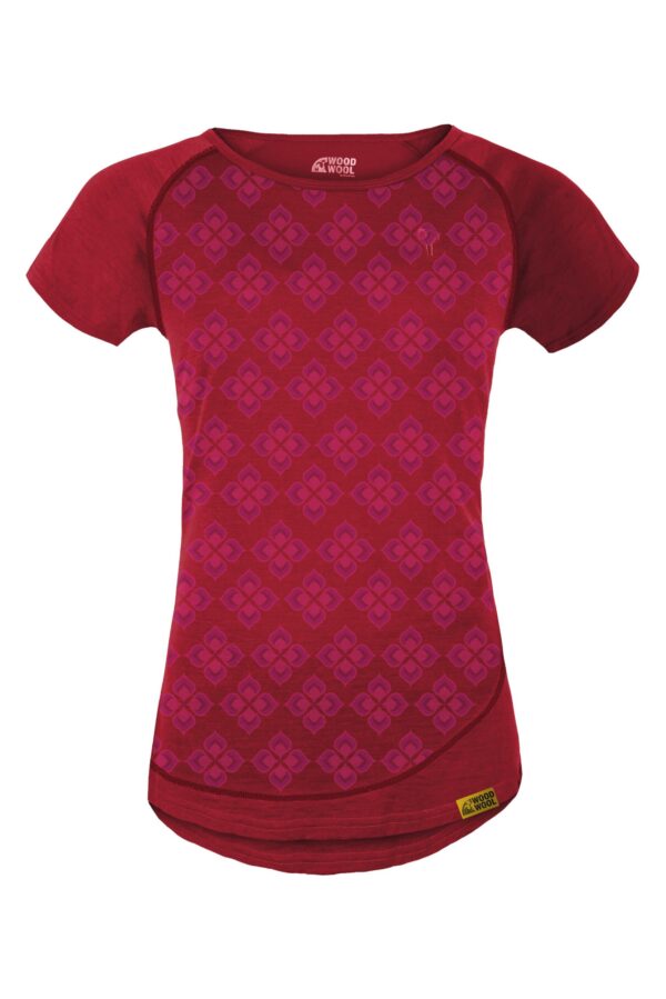 WoodWool T-Shirt Lady Tilly Allover Fired Red Brick