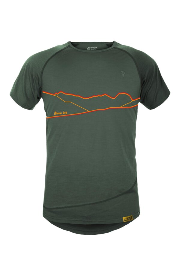 WoodWool T-Shirt Mr. McCoy Hometown Bayberry Green